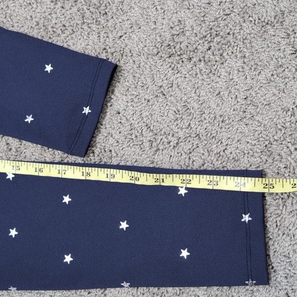 Beach Riot Sport Cara Star Studded Leggings Navy Blue Silver Stud Stars Size Med - Picture 9 of 12